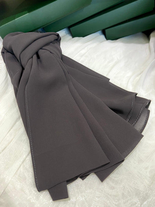 Laura Long Shawl - 65 Charcoal Grey