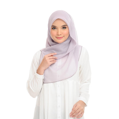 Tudung Bawal Maira Square - Grey Lilac