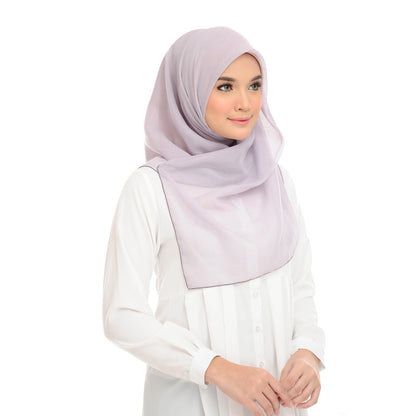 Tudung Bawal Maira Square - Grey Lilac