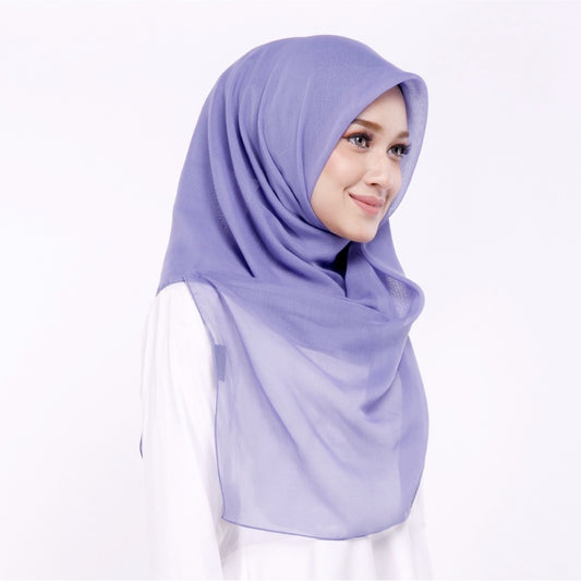 Tudung Bawal Maira Square - Purple Impression