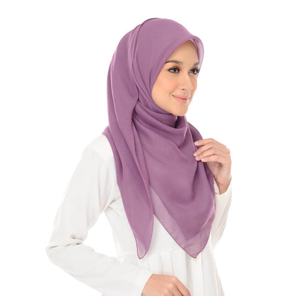 Tudung Bawal Maira Square - Chinese Violet