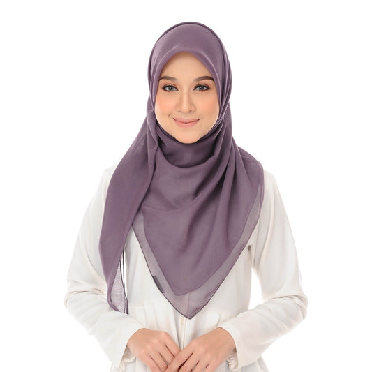 Tudung Bawal Maira Square - Grape