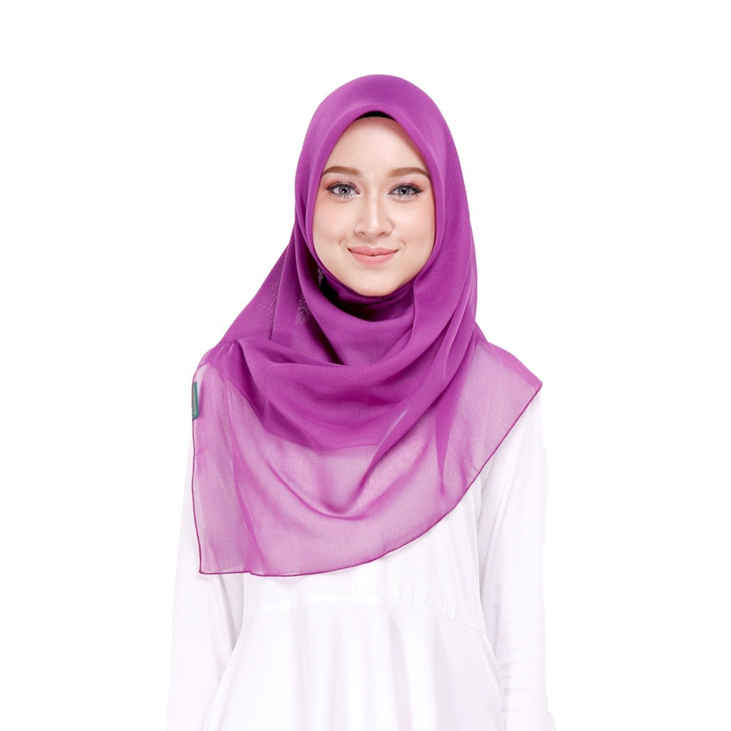 Tudung Bawal Maira Square - Imperial Purple