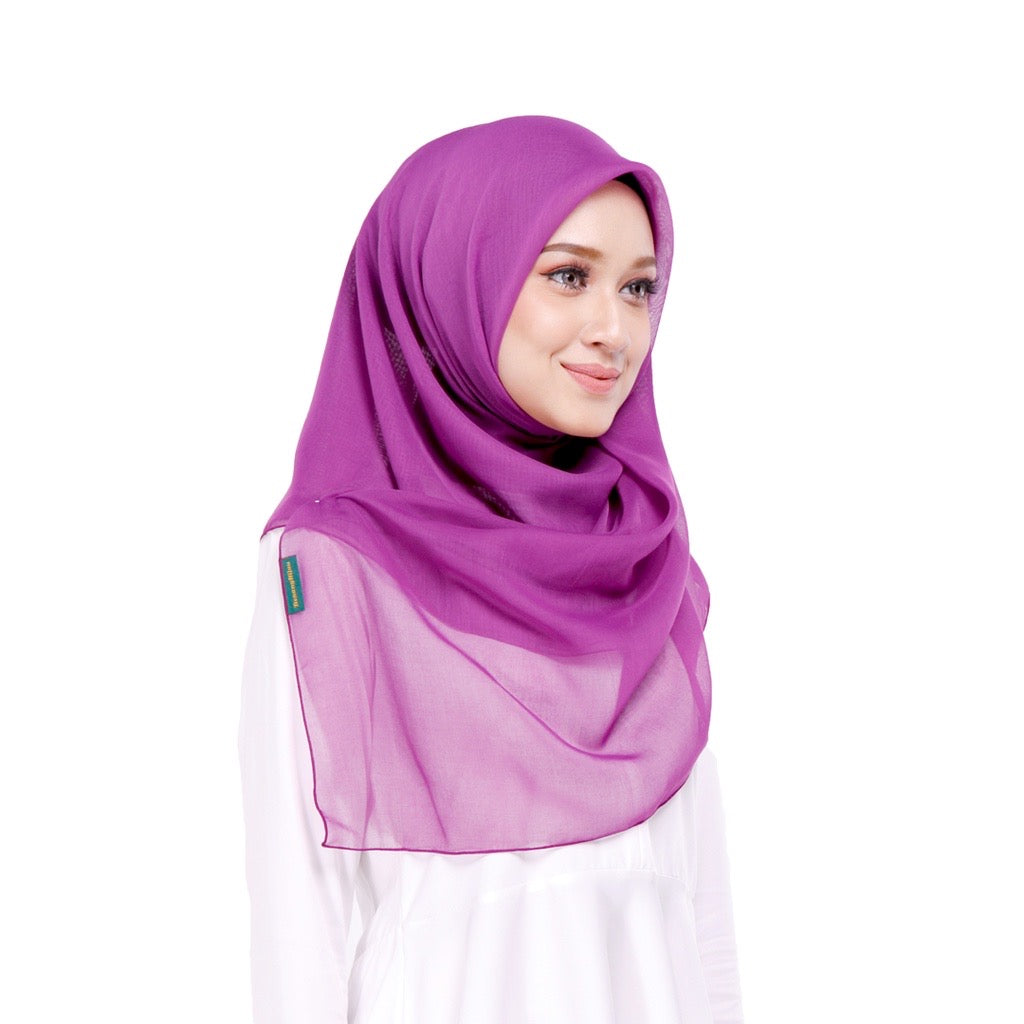 Tudung Bawal Maira Square - Imperial Purple