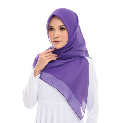 Tudung Bawal Maira Square - Parachute Purple