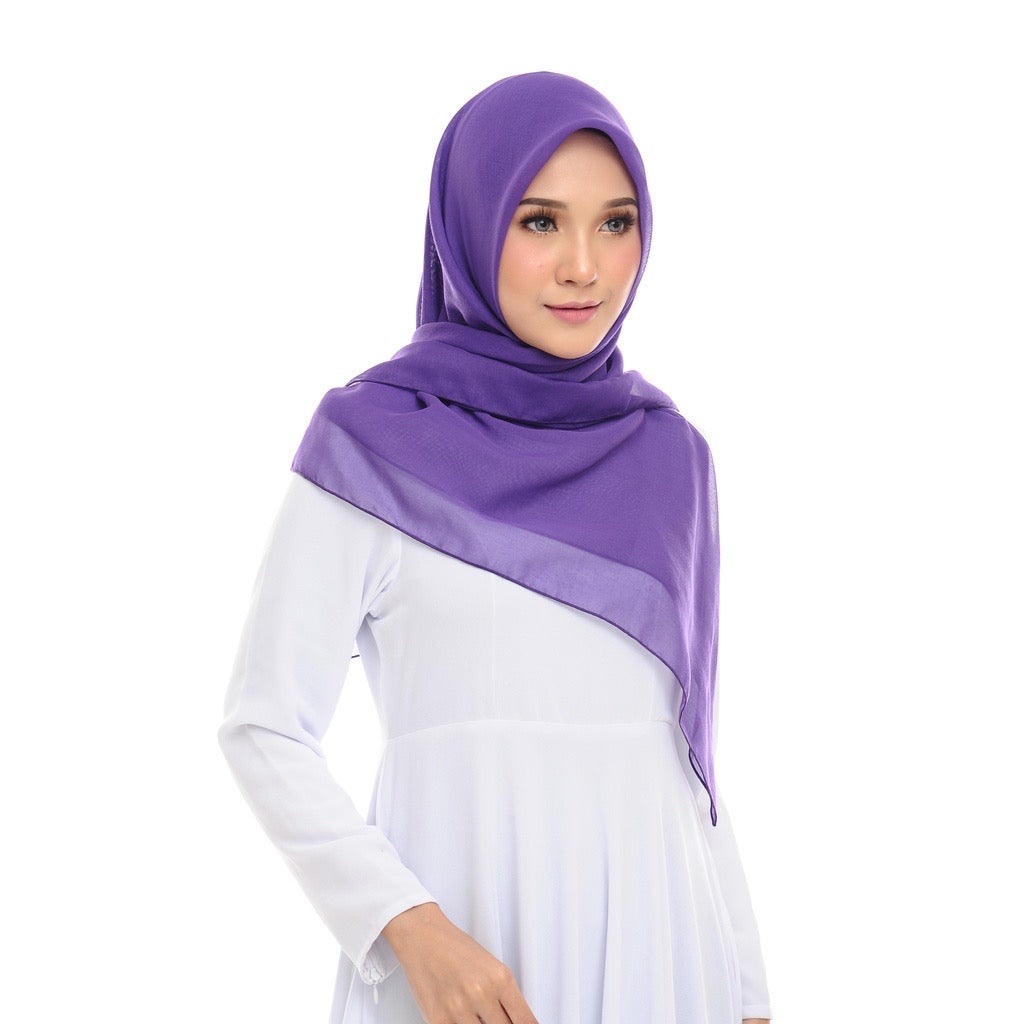 Tudung Bawal Maira Square - Parachute Purple