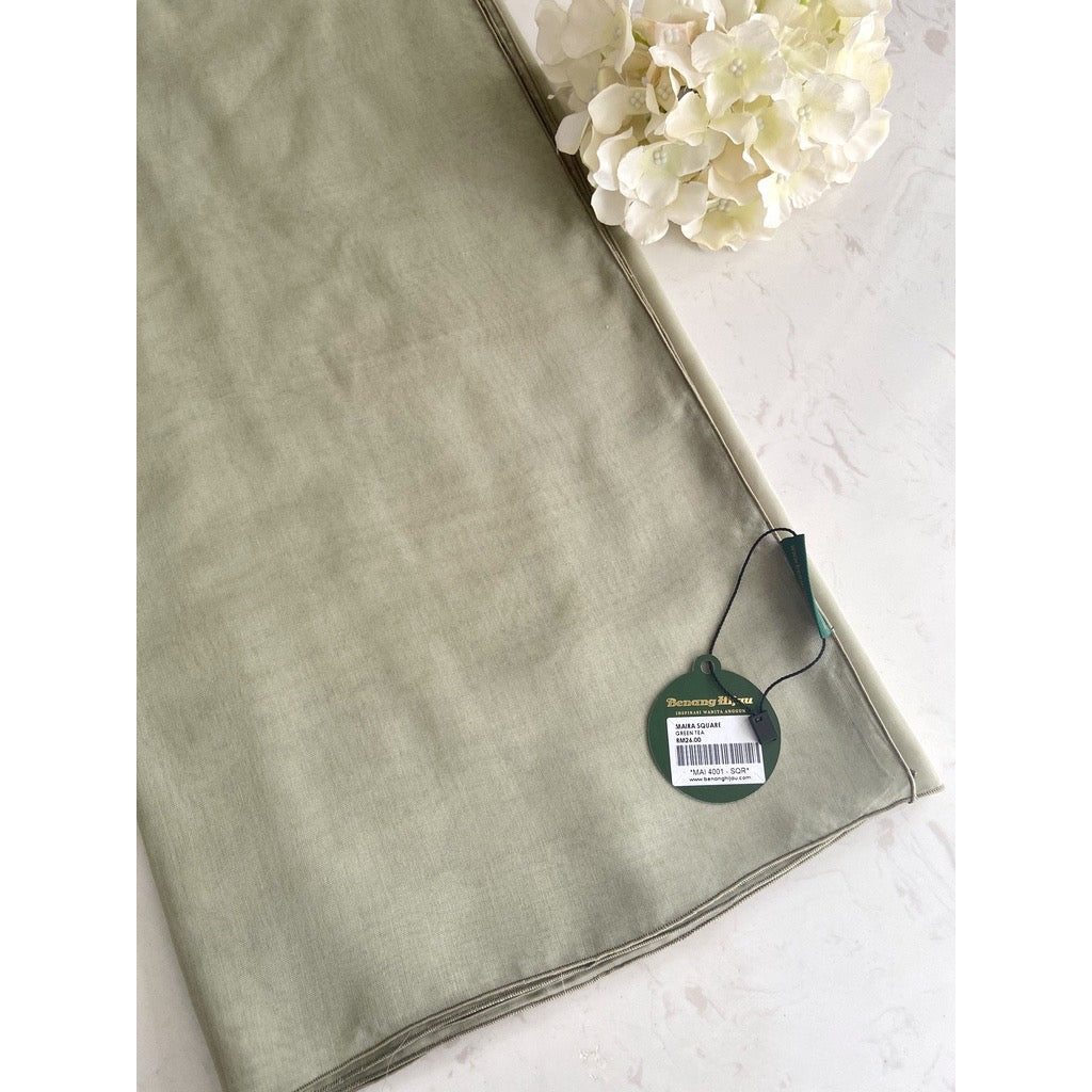 Tudung Bawal Maira Square - Green Tea