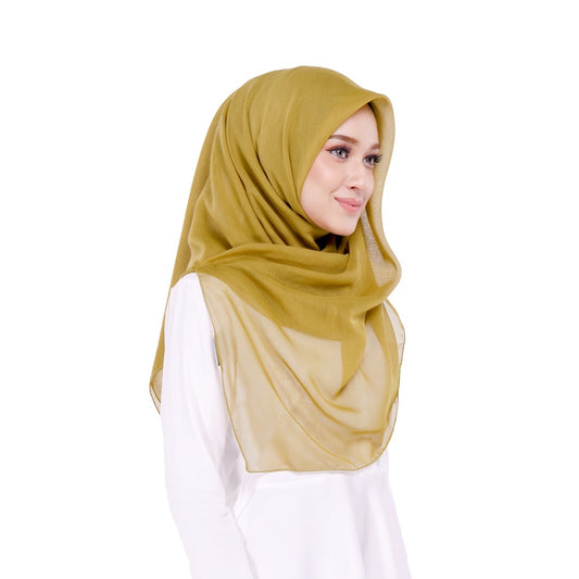 Tudung Bawal Maira Square - Green Moss