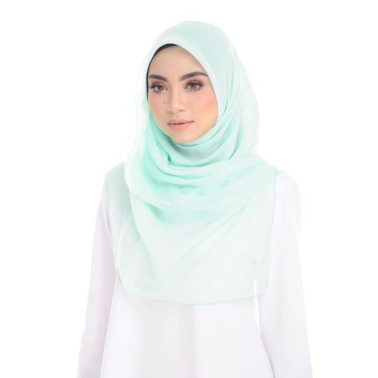 Tudung Bawal Maira Square - Lucite Green