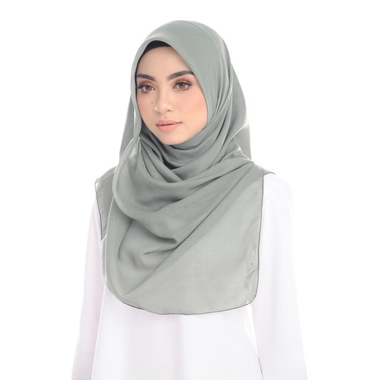 Tudung Bawal Maira Square - Deep Lichen Green