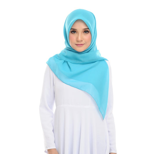 Tudung Bawal Maira Square - Sky Blue