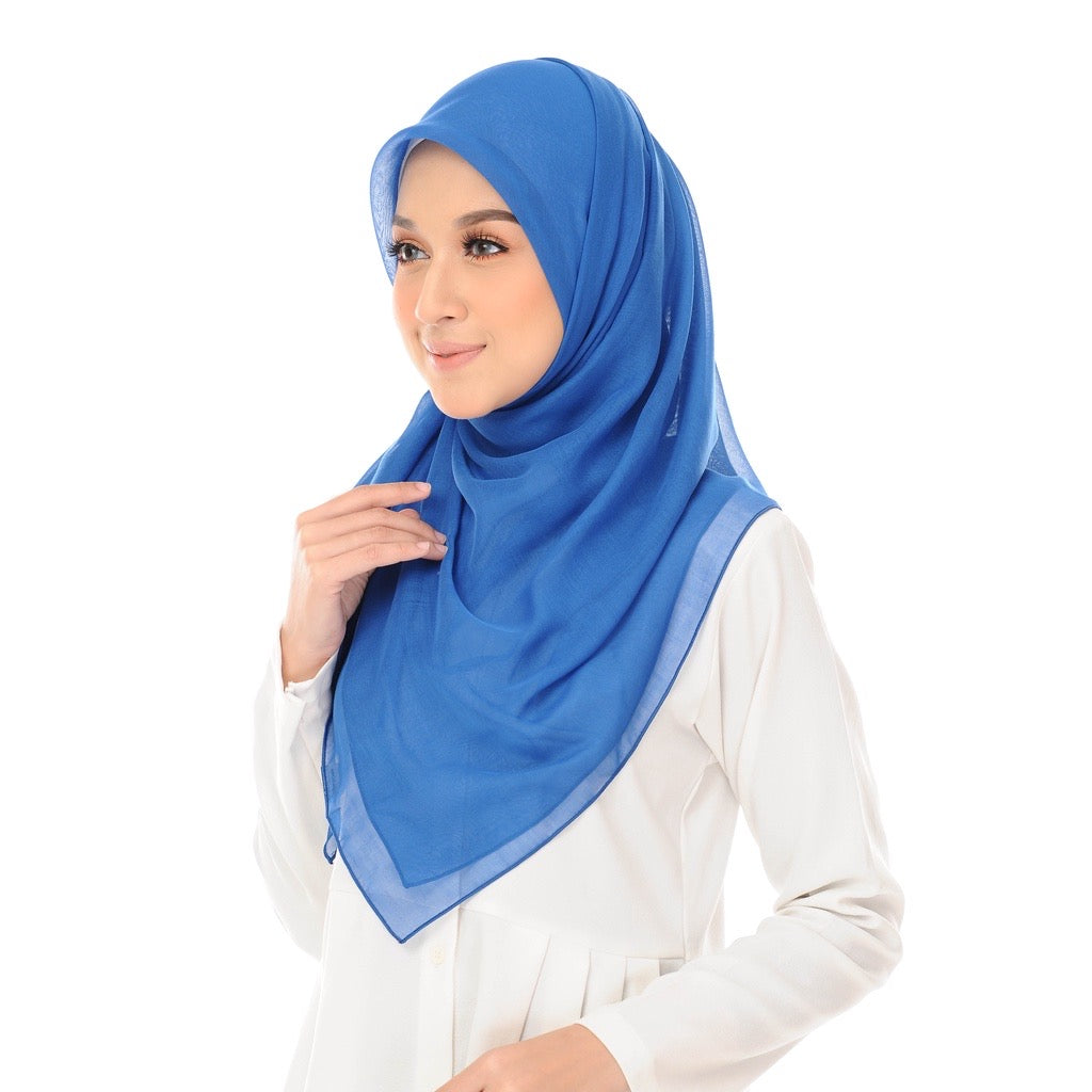 Tudung Bawal Maira Square - Blue Quartz