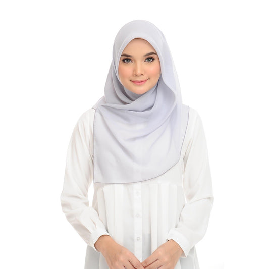 Tudung Bawal Maira Square - Glacier Grey