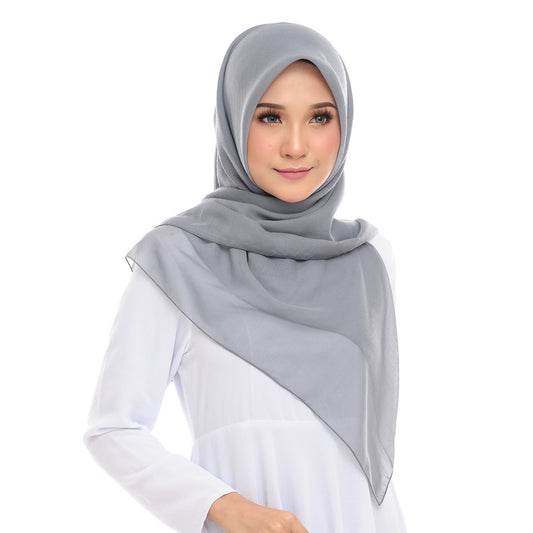 Tudung Bawal Maira Square - Grey