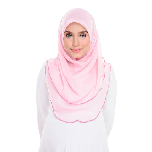 Tudung Bawal Maira Ruffle - Candy