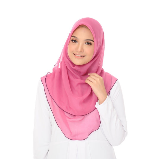 Tudung Bawal Maira Ruffle - Radiant Orchid