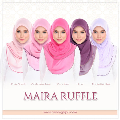 Tudung Bawal Maira Ruffle - Vivacious