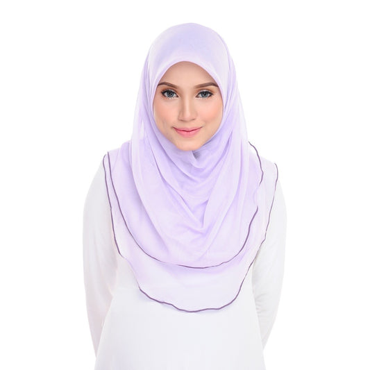 Tudung Bawal Maira Ruffle - Purple Heather