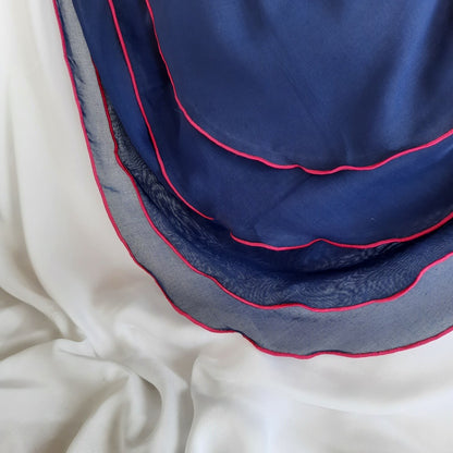 Tudung Bawal Maira Ruffle - Blue Ribbon