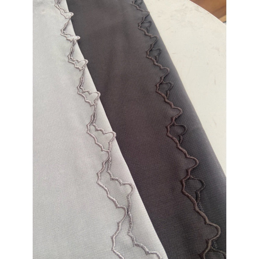Bawal Sulam Seroja - 19 Dark Grey
