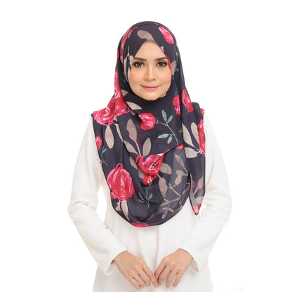 Instant Shawl Lily - Roses Plum
