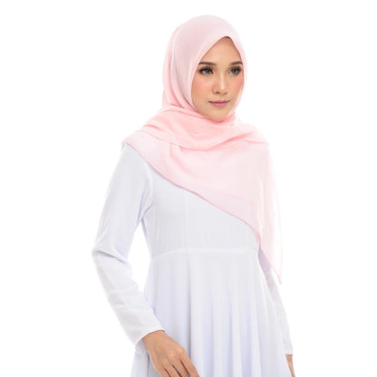 Tudung Bawal Maira Square - Soft Pink