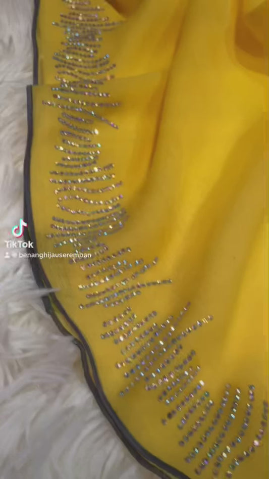 Tudung Bawal Maira Bling - 13 Yellow