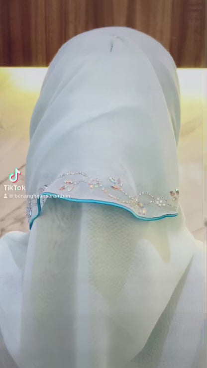 Tudung Bawal Maira Bling - 51 Soft Blue